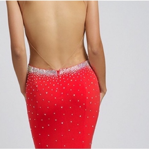 Jovani Red Crystal Gown - Picture 9 of 9